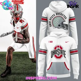 -Ohio State Football Icy White 2024 Hoodie