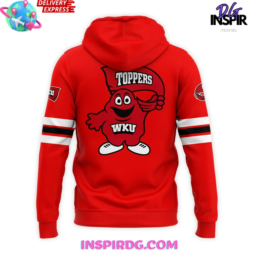 -Western Kentucky Hilltoppers Football 2024 Red Hoodie