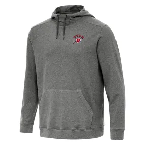 Antigua Utah Utes Heather Charcoal Cloud Pullover Hoodie