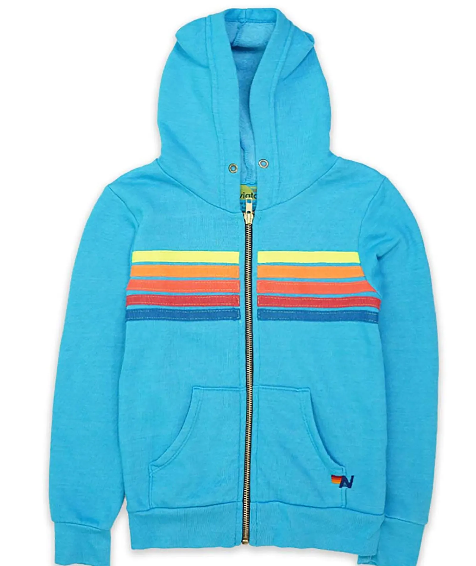 Aviator Nation Kids 5 Stripe Zip Hoodie