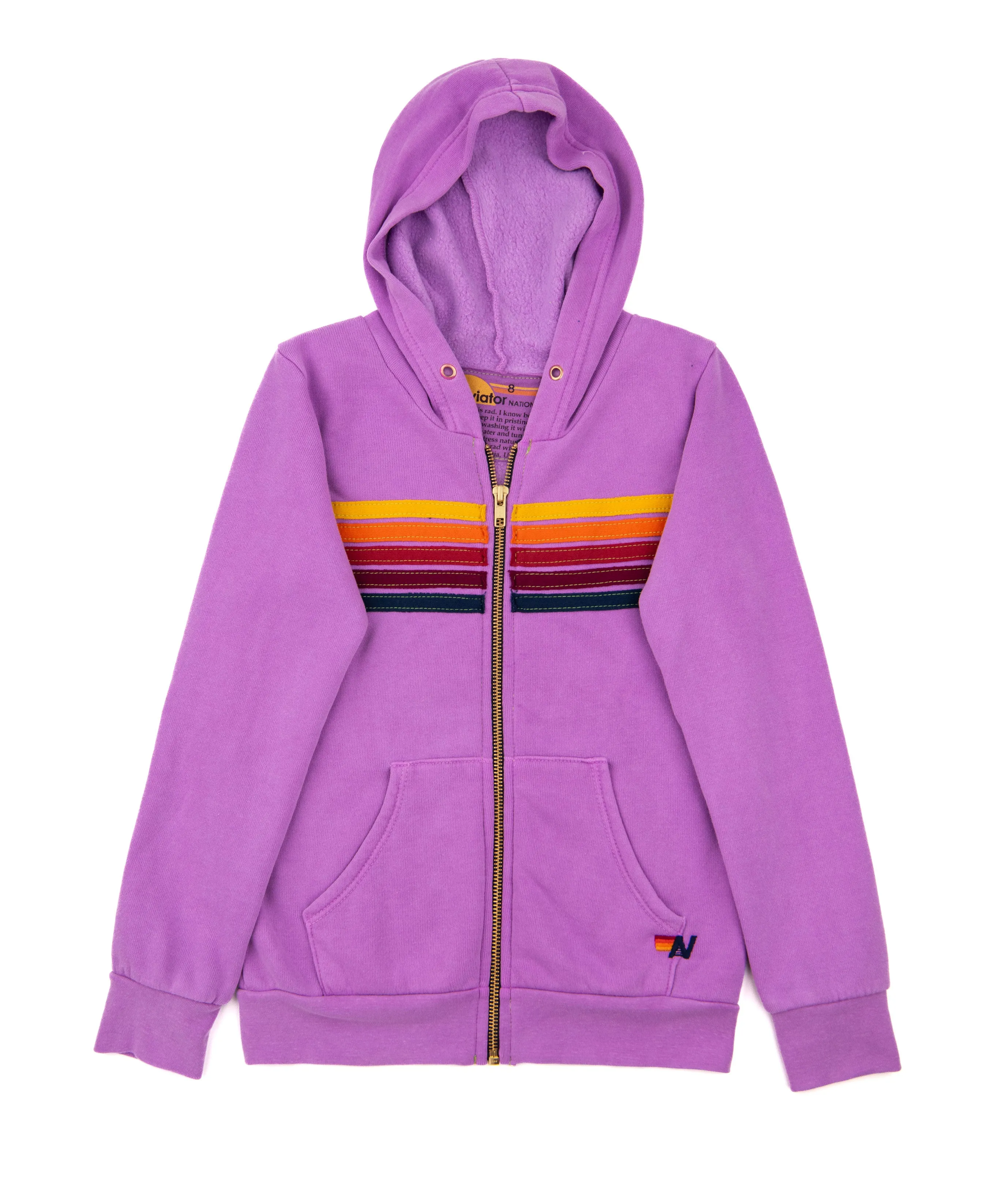 Aviator Nation Kids 5 Stripe Zip Hoodie