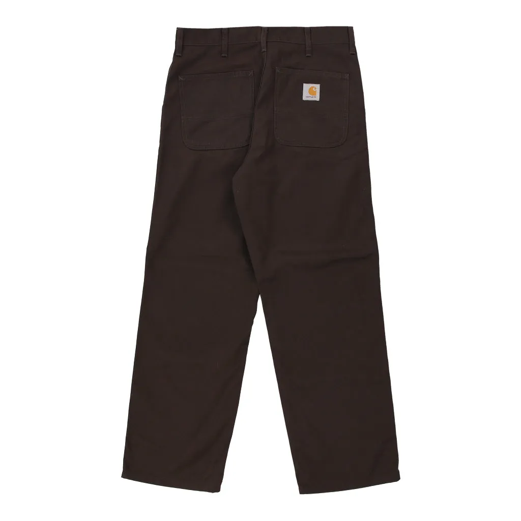 Carhartt Trousers - 33W 34L Brown Cotton