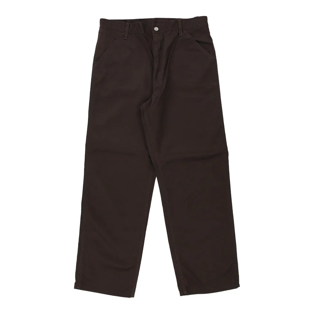 Carhartt Trousers - 33W 34L Brown Cotton