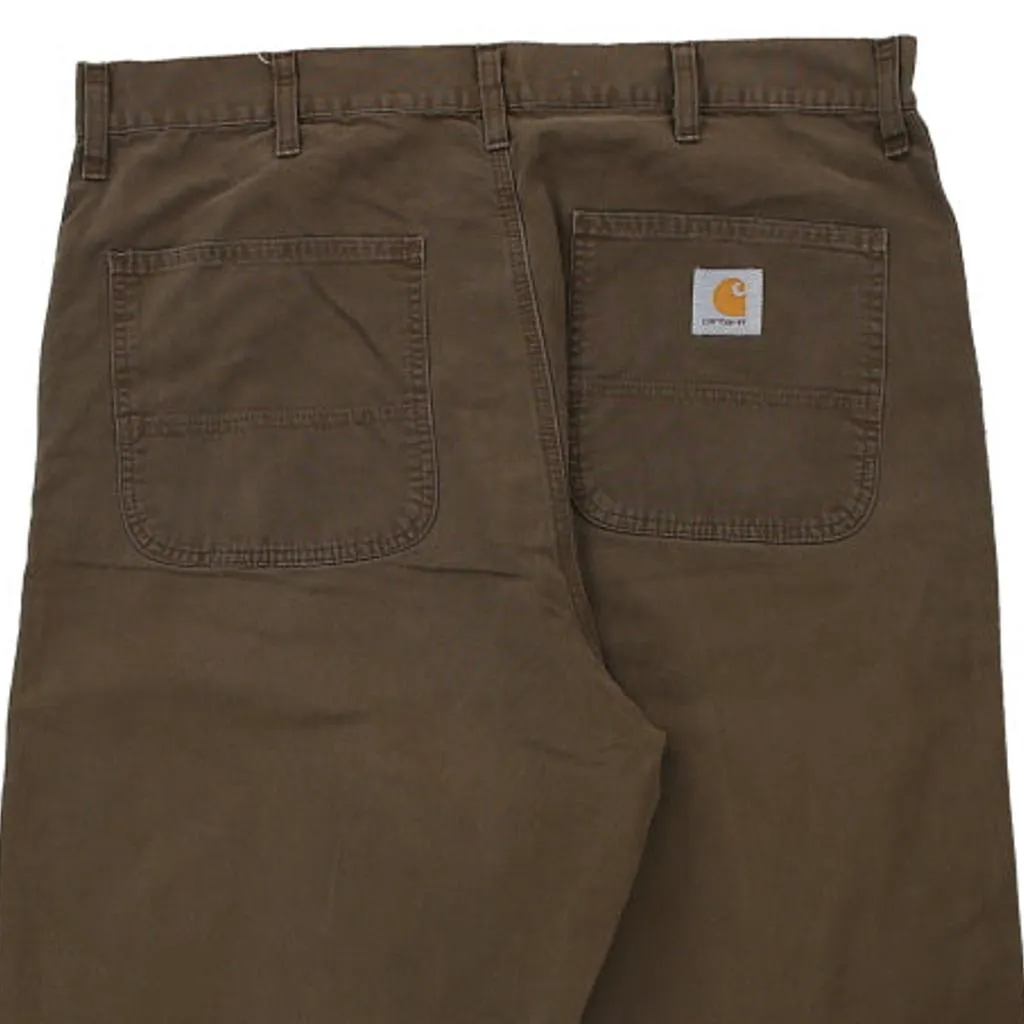 Carhartt Trousers - 34W 32L Brown Cotton