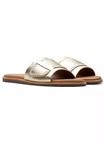 Champagne Lea Maritime Mule Sandals by Clarks | Look Again