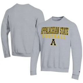 Champion  Appalachian State Mountaineers Gray Football Powerblend Pullover Sweatshirt