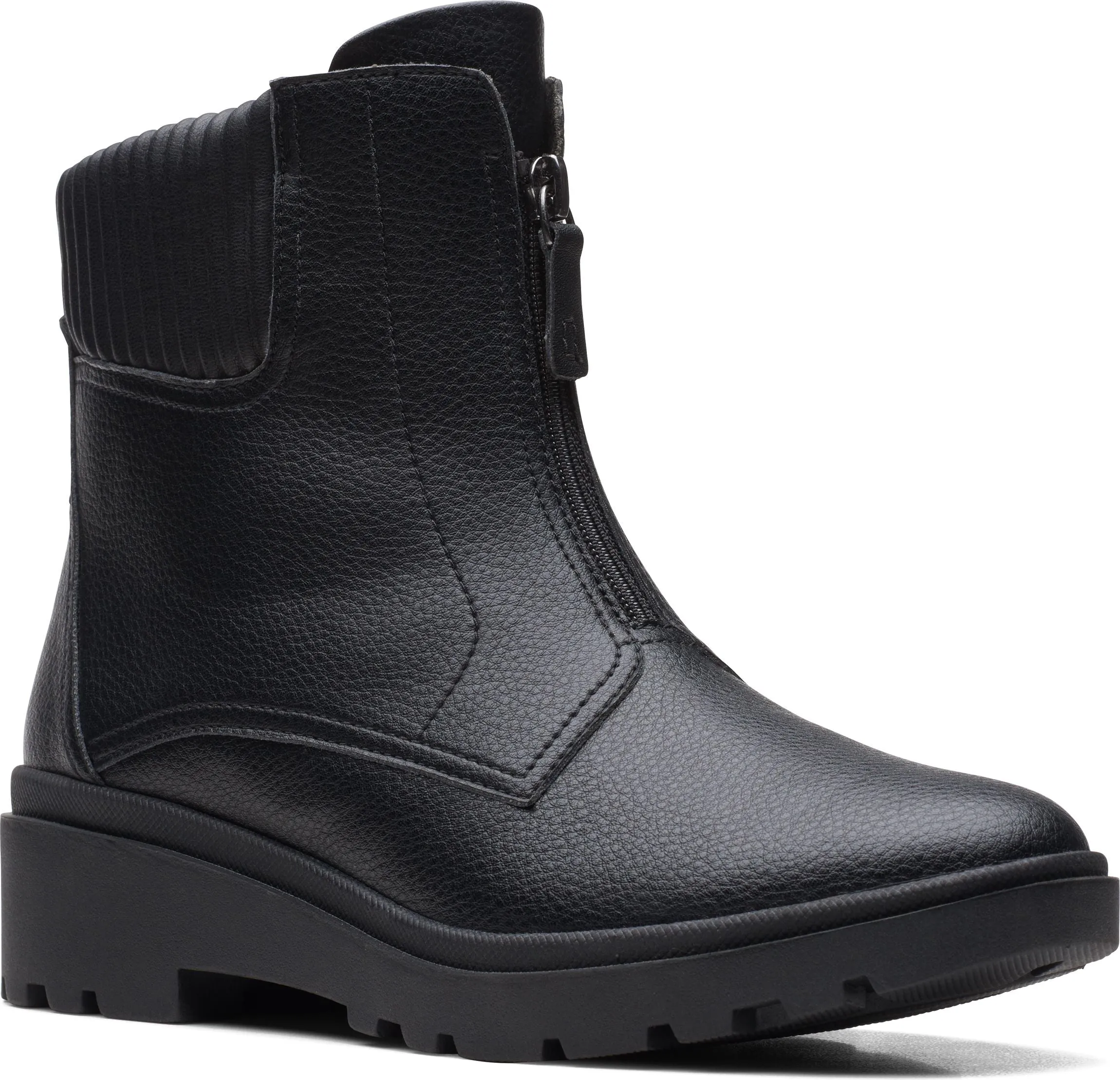 Clarks Calla Zip Black