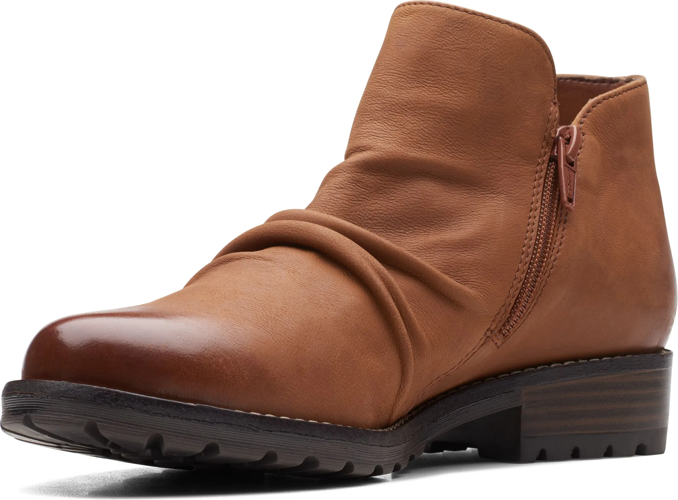 Clarks Clarkwell Zip Dark Tan