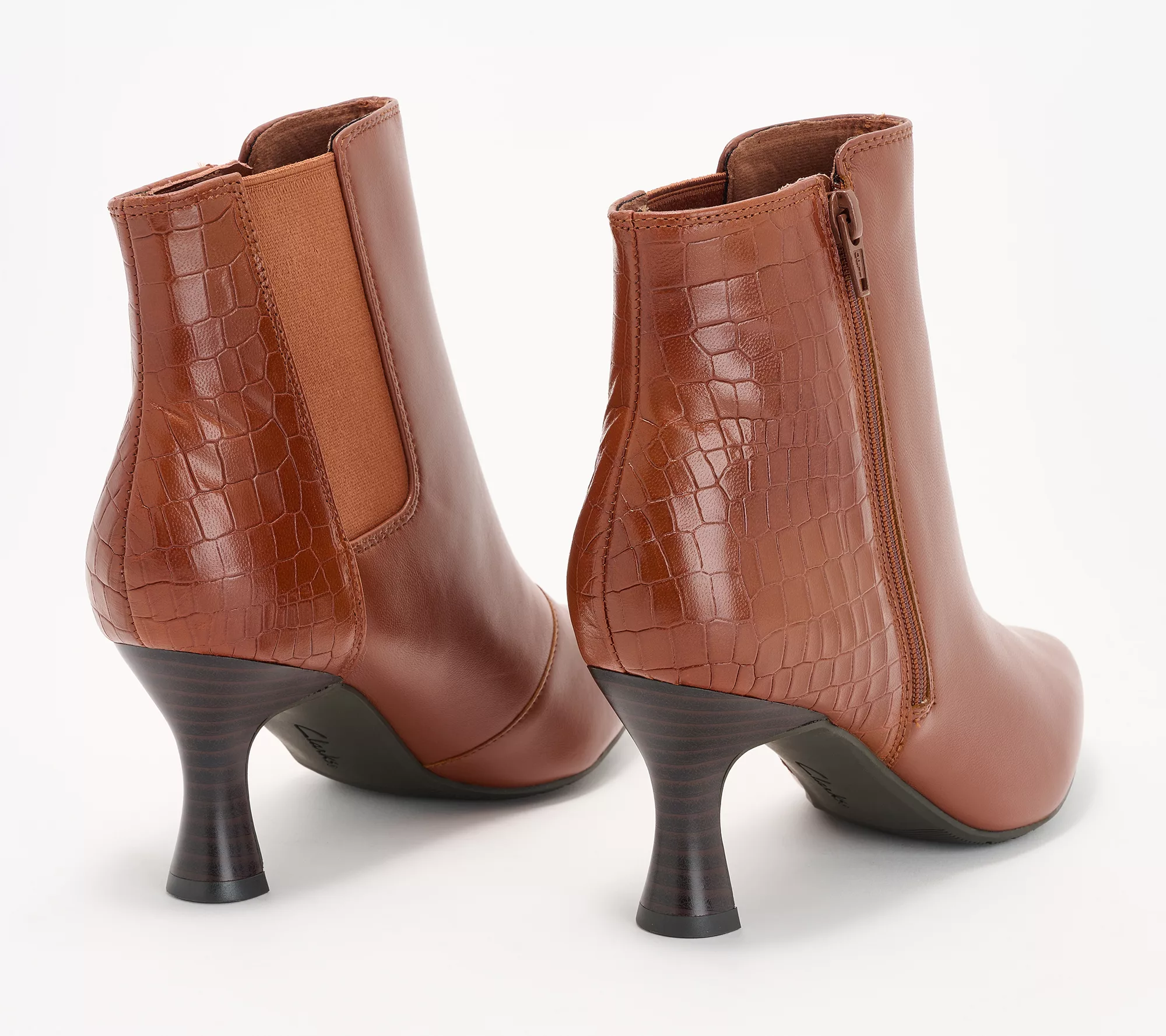 Clarks Collection Leather Heeled Shootie - Kataleyna Glow