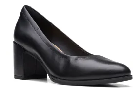 Clarks Freva55 Court Leather Black