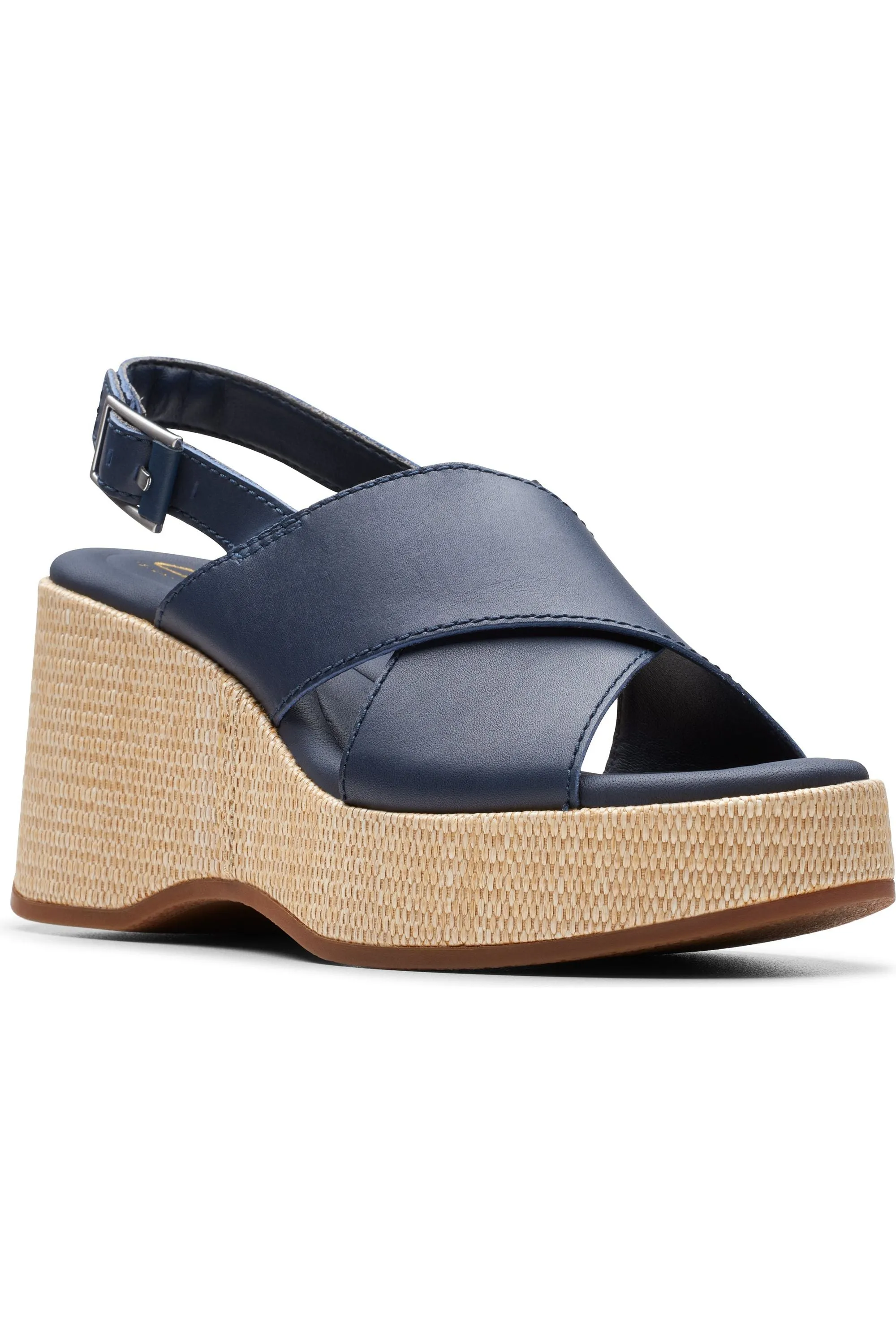 Clarks Manon Wish in Navy Leather