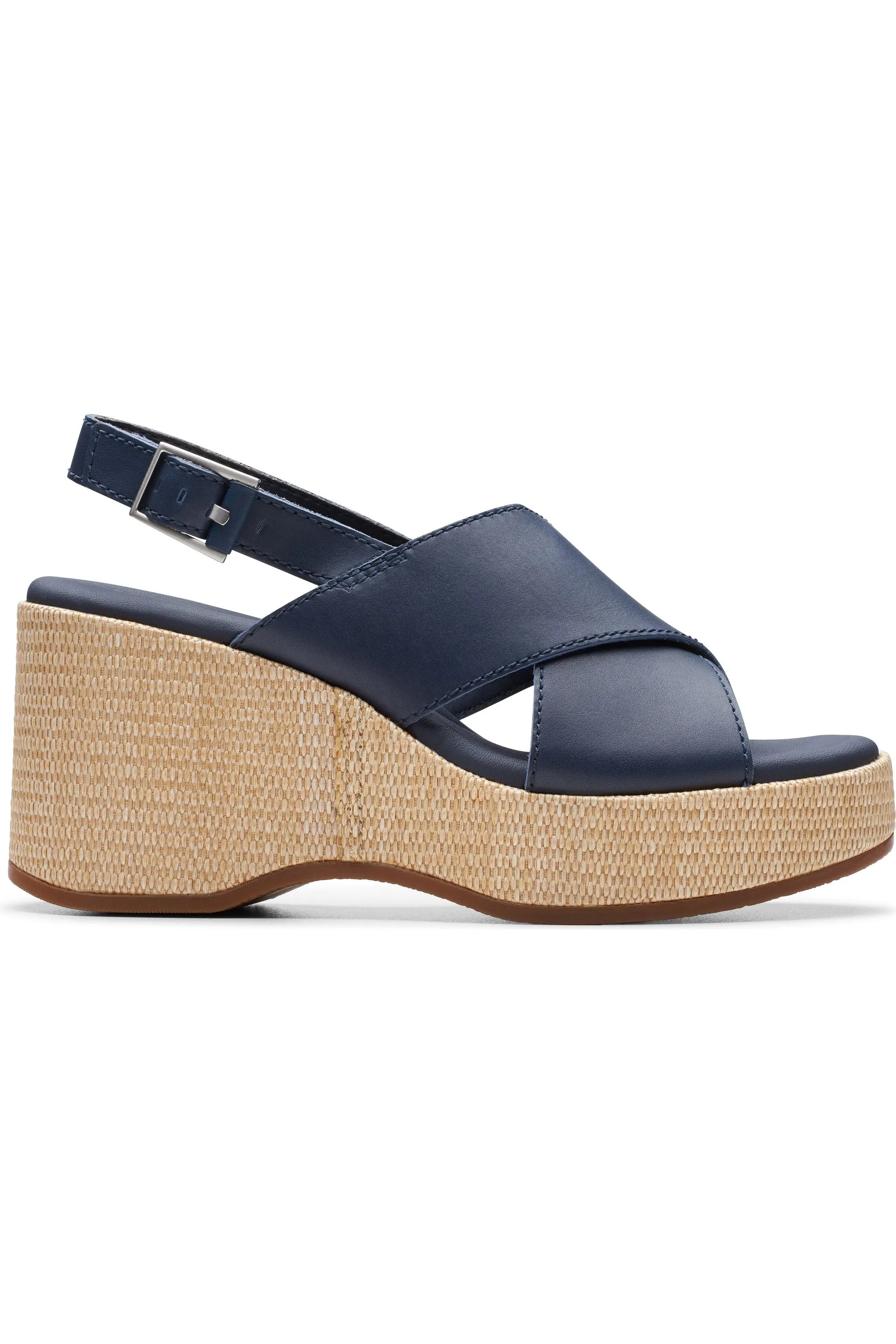 Clarks Manon Wish in Navy Leather