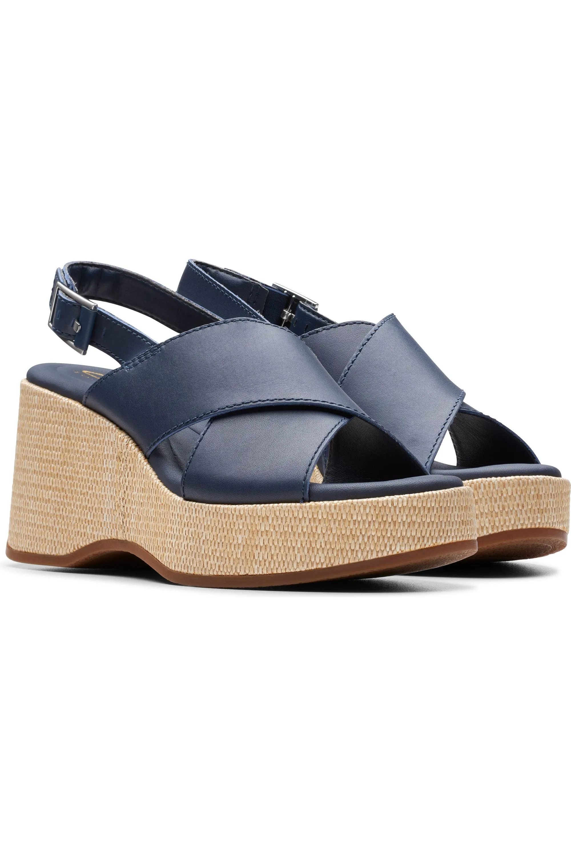 Clarks Manon Wish in Navy Leather