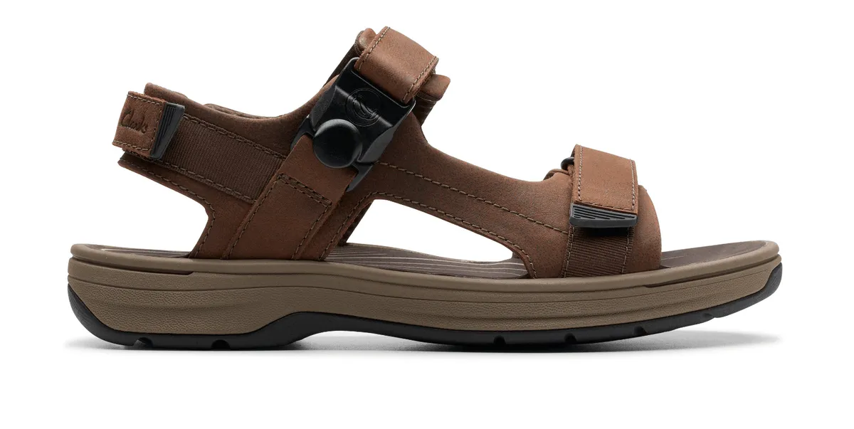 Clarks Mens Saltway Trail Sandals - Dark Brown