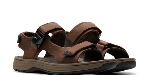 Clarks Mens Saltway Trail Sandals - Dark Brown