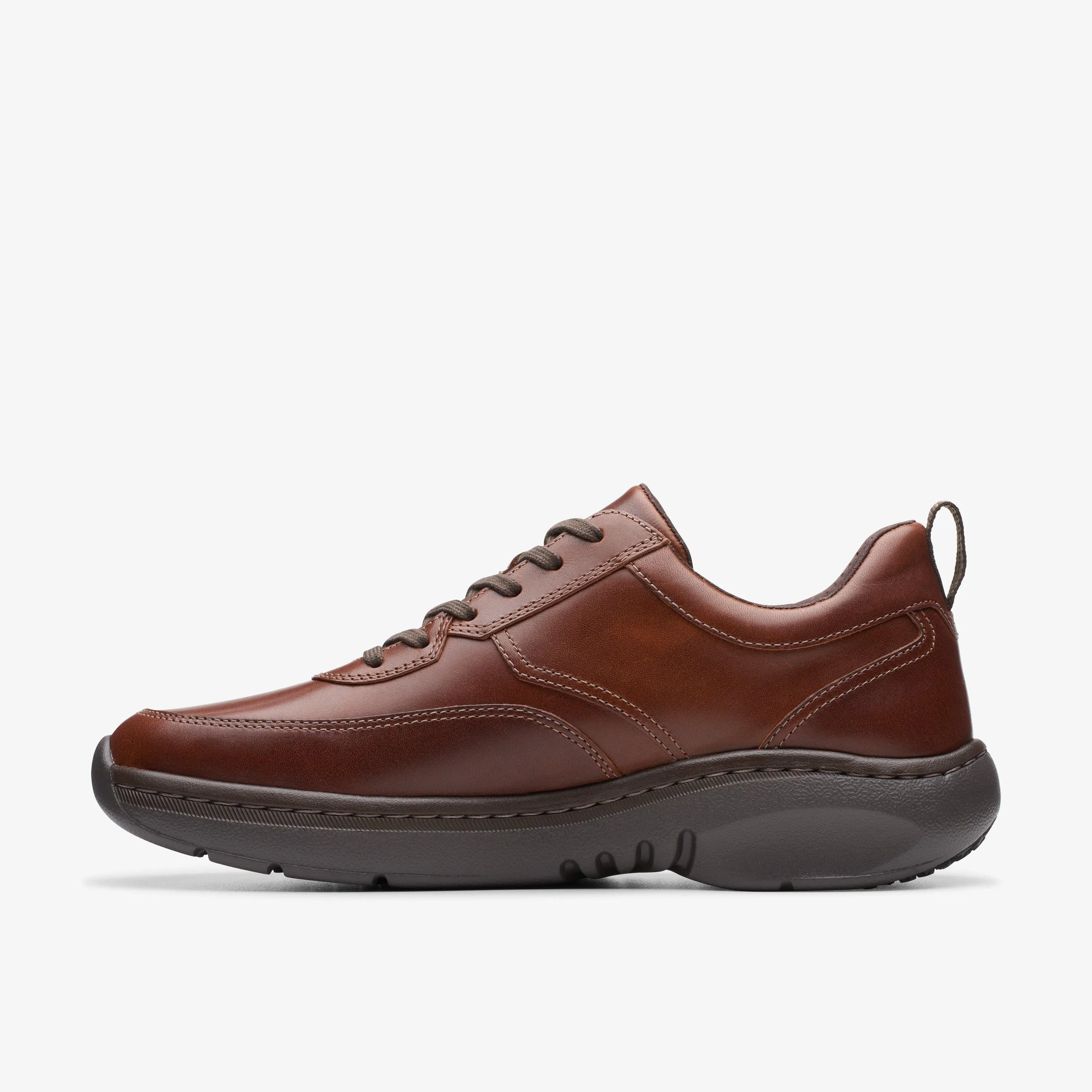 Clarks Pro Lace Dark Tan Leather