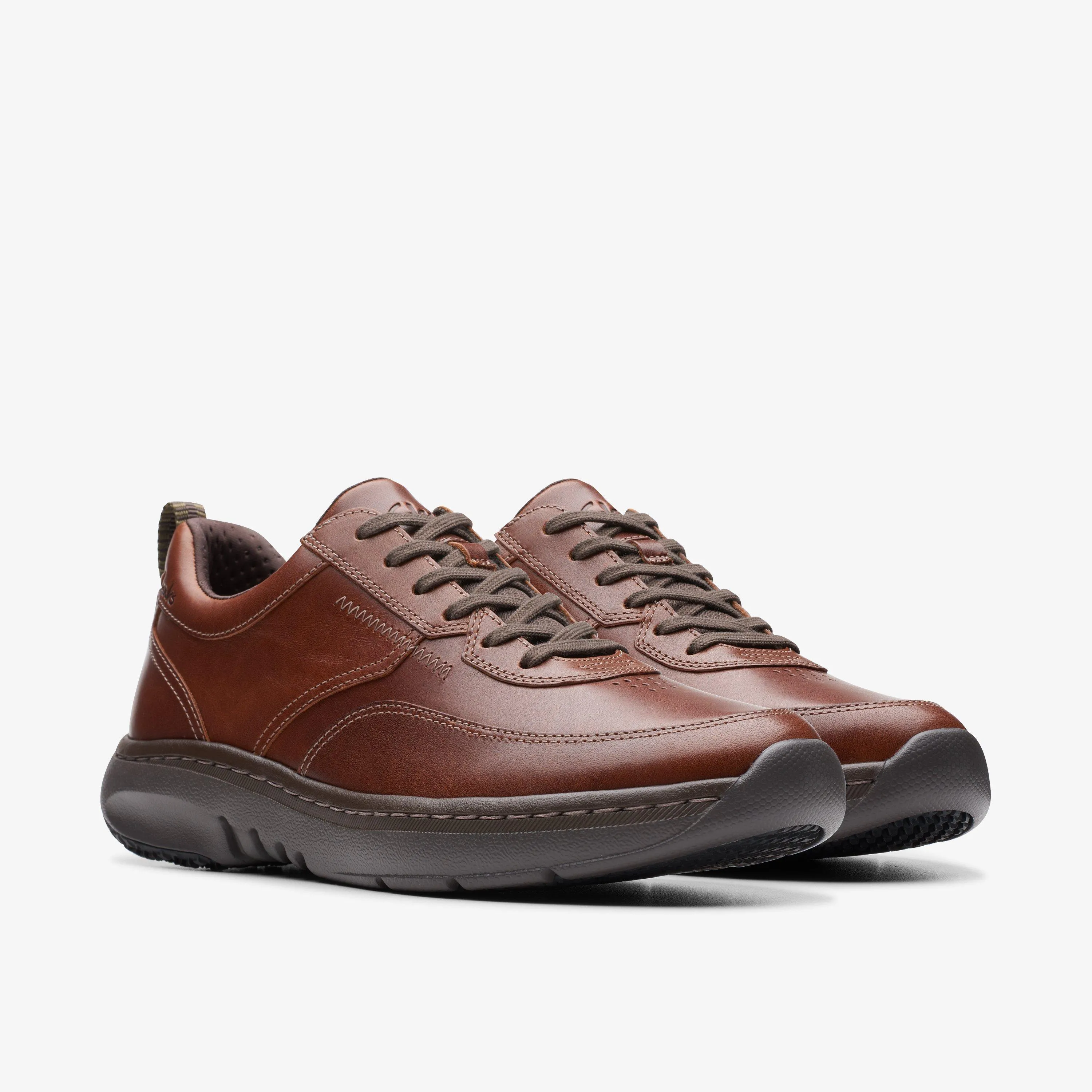 Clarks Pro Lace Dark Tan Leather