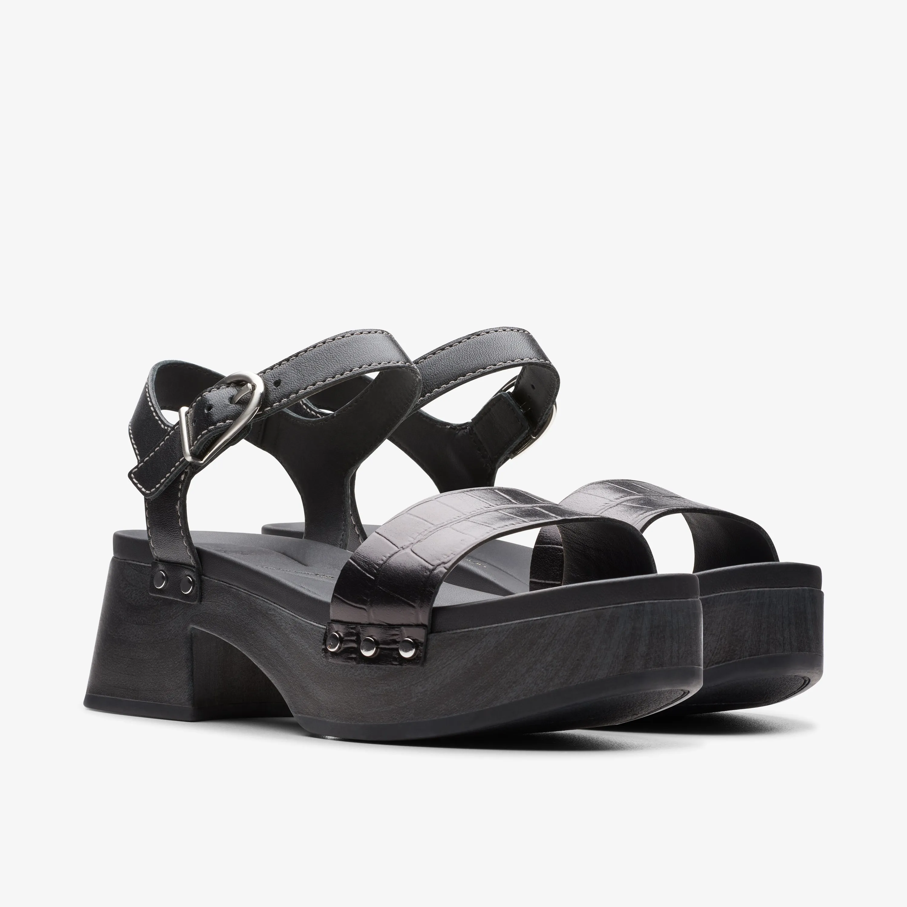 Clarks Sivanne Bay Leather Black Interest