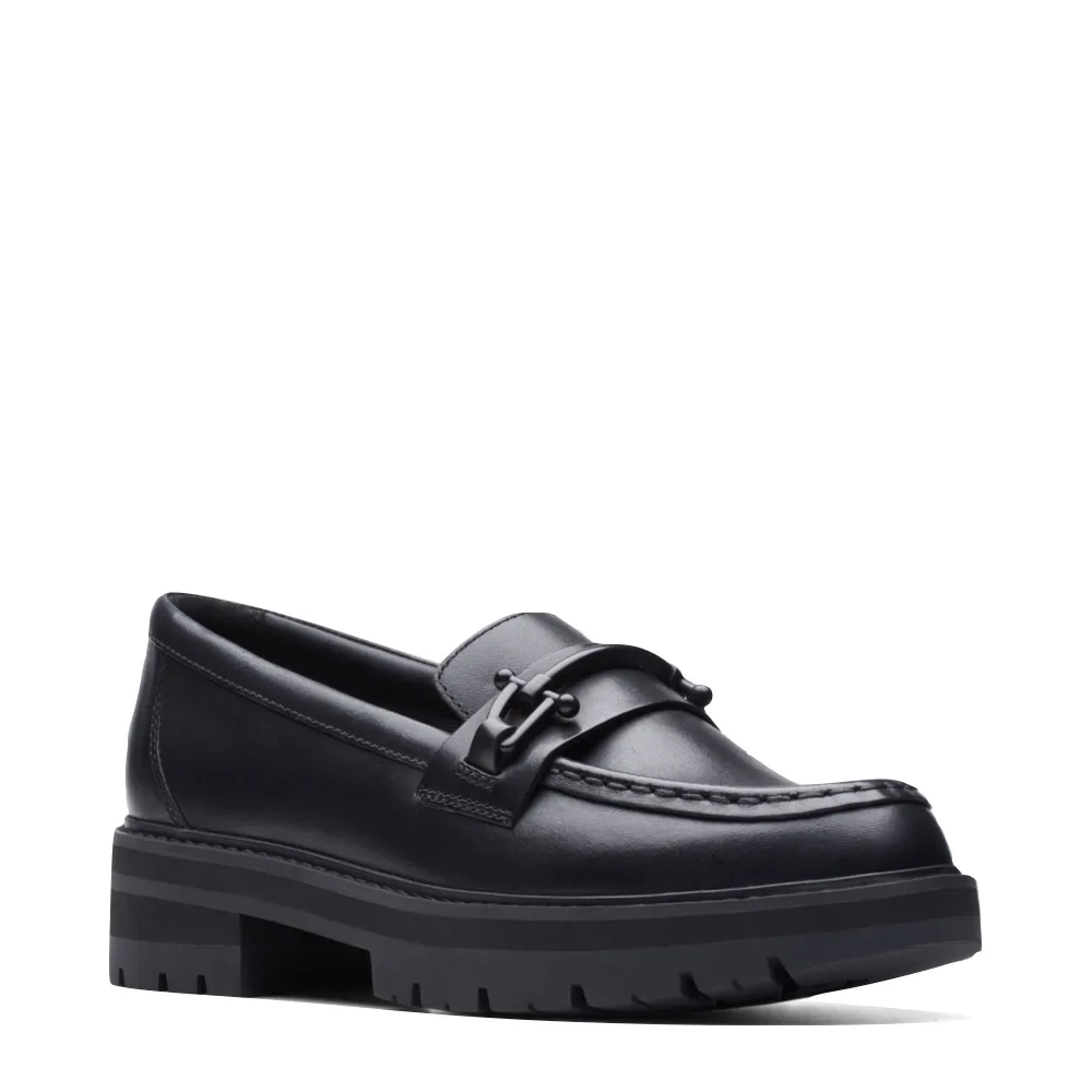 Clarks Women's Orianna Bit Leather Loafer in Black