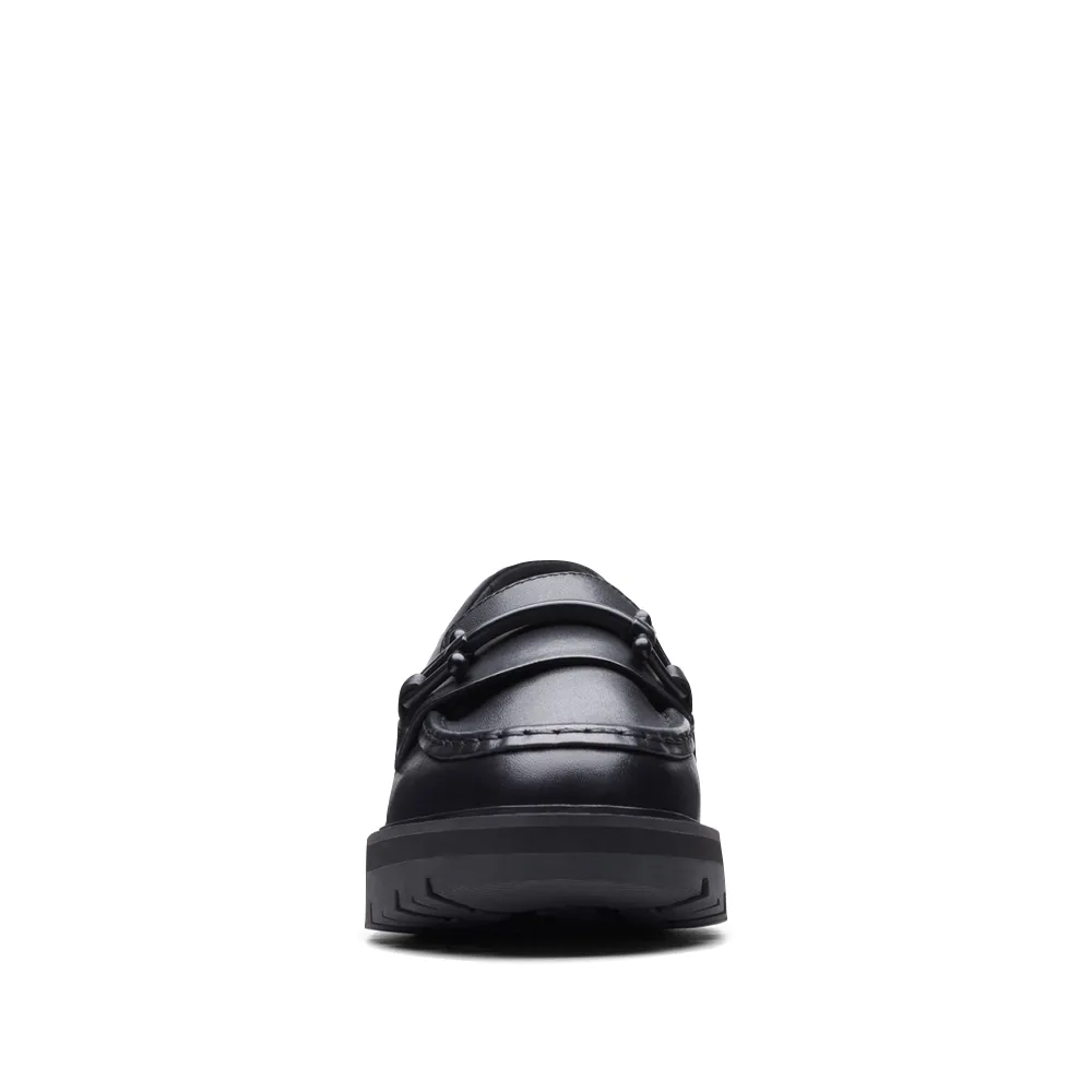 Clarks Women's Orianna Bit Leather Loafer in Black