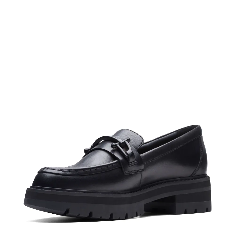 Clarks Women's Orianna Bit Leather Loafer in Black