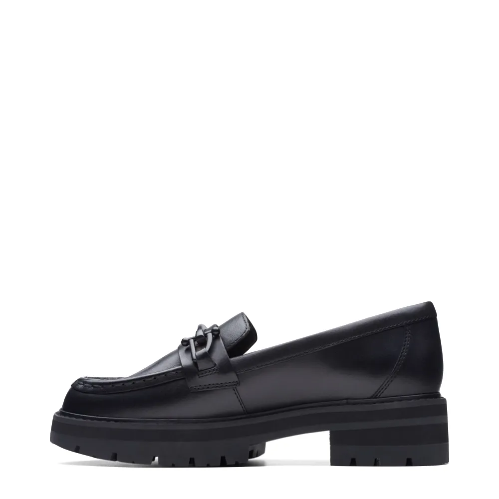 Clarks Women's Orianna Bit Leather Loafer in Black