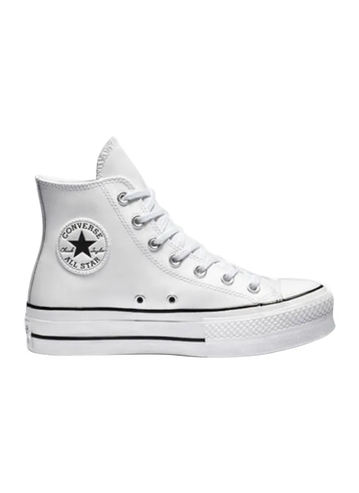 Converse Converse Leather Platform Hi White