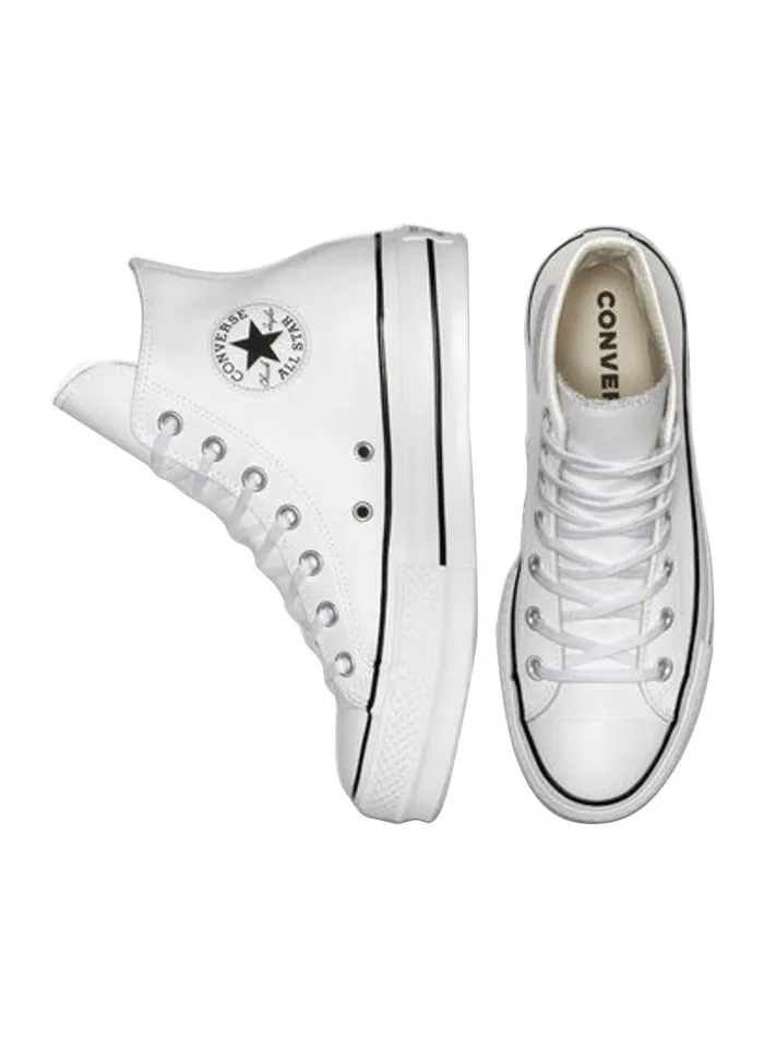 Converse Converse Leather Platform Hi White