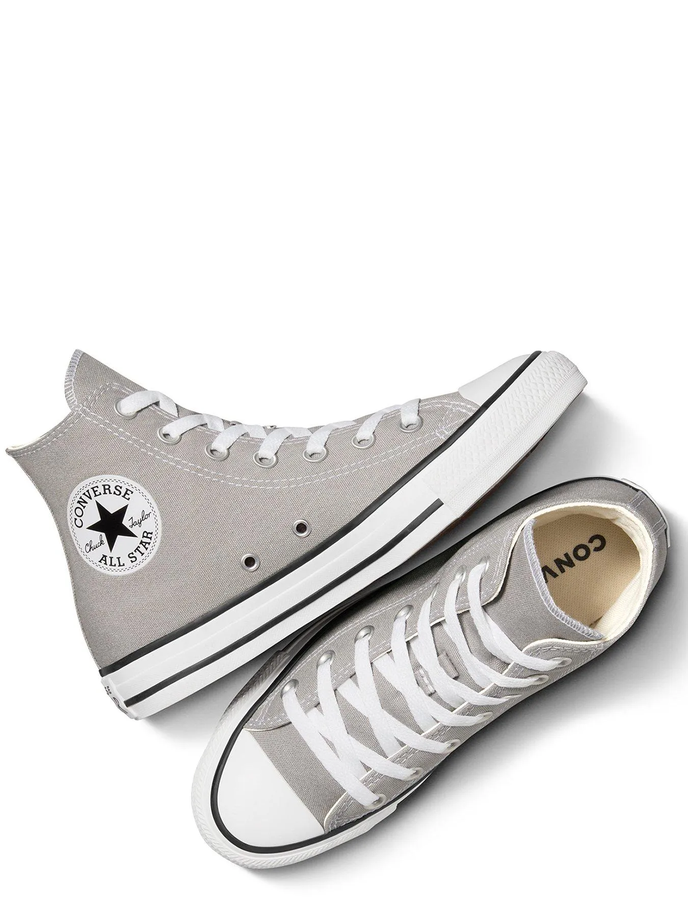 Converse Mens Hi Top Trainers - Light Grey