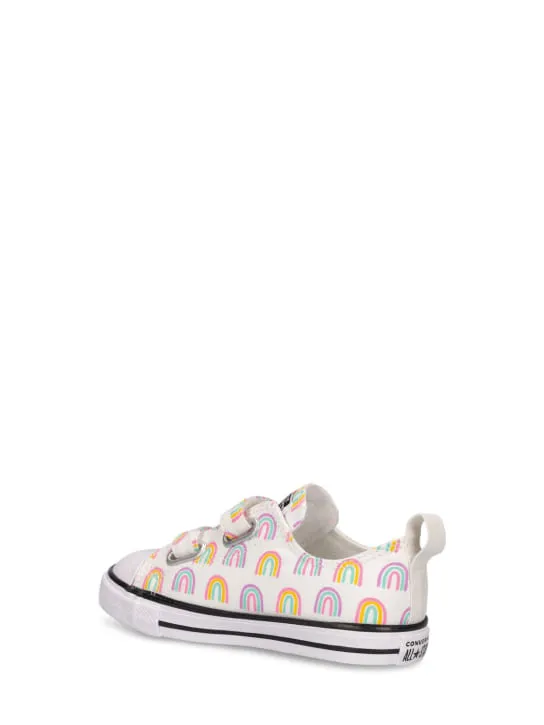 Converse   Rainbow print canvas strap sneakers 