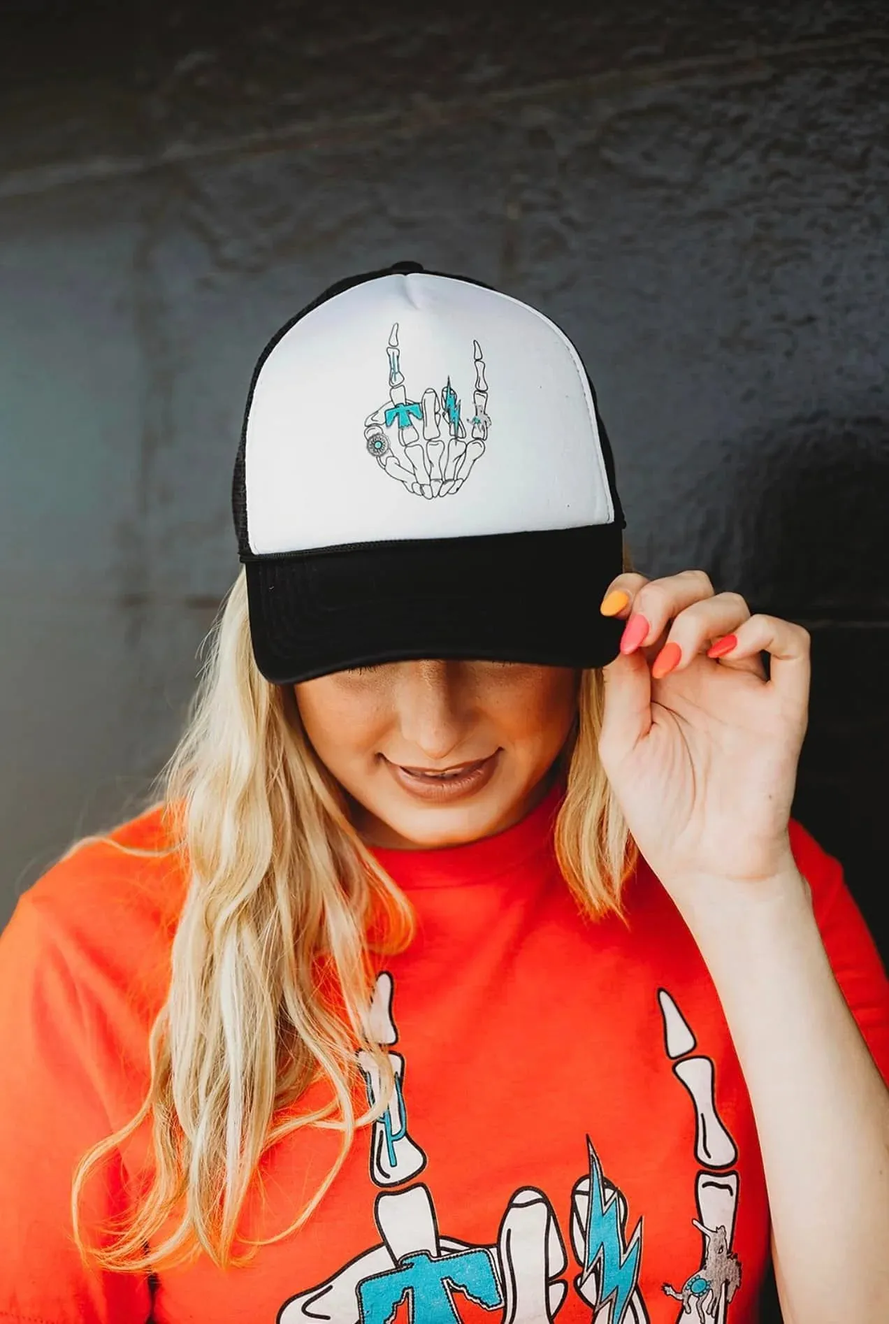 Cowgirl Bones Trucker Cap