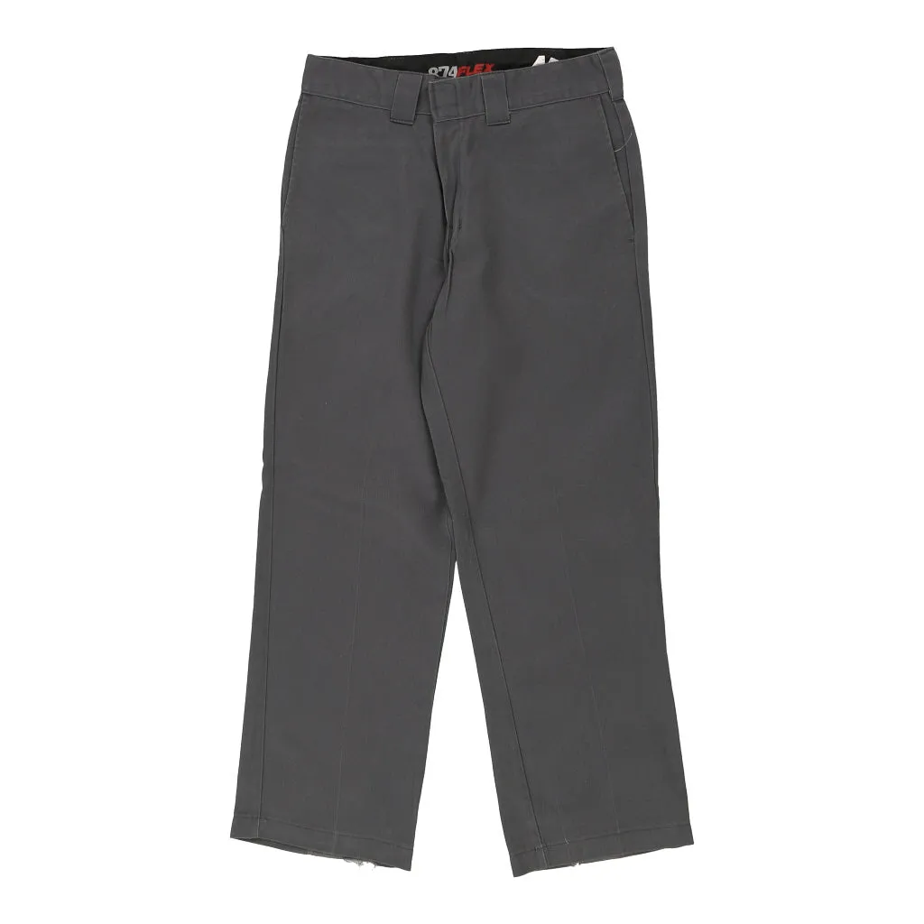 Dickies Trousers - 32W 29L Grey Cotton Blend