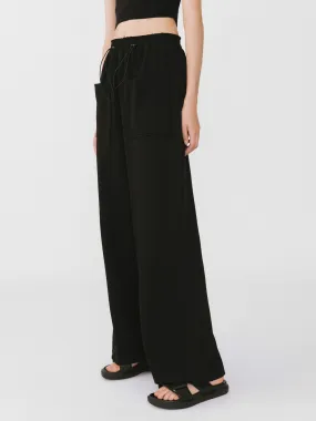 Double Drawstring Wide Leg Trousers