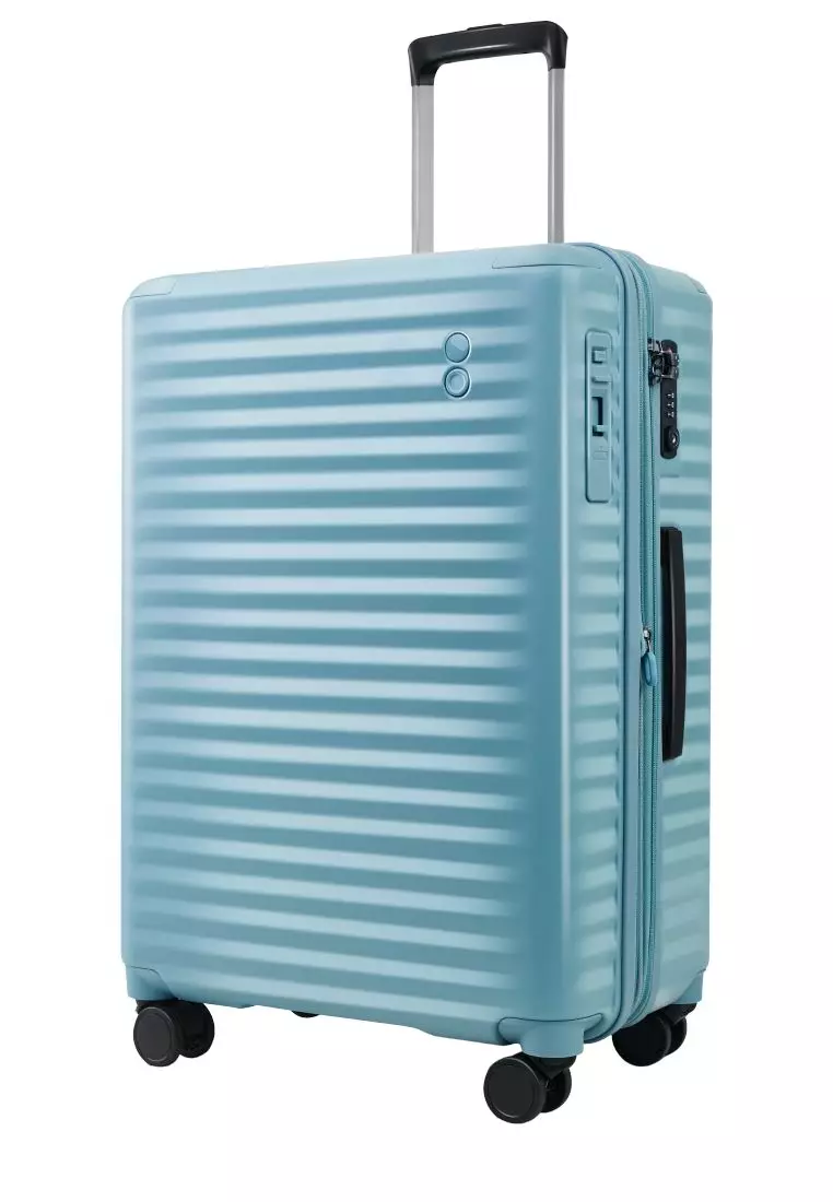 ECHOLAC Echolac Celestra XA 24" Medium Luggage Expandable Spinner With Brake (Blue)