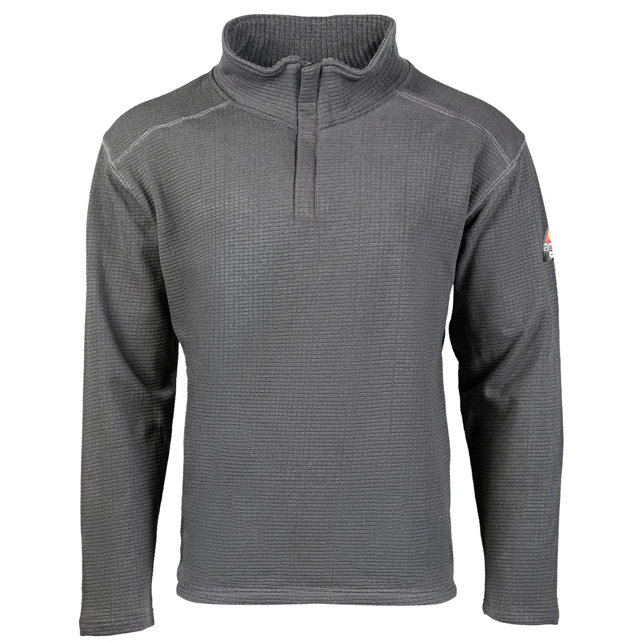 Flamesafe FR Grid Fleece Quarter-Zip Pullover Black SMAZB