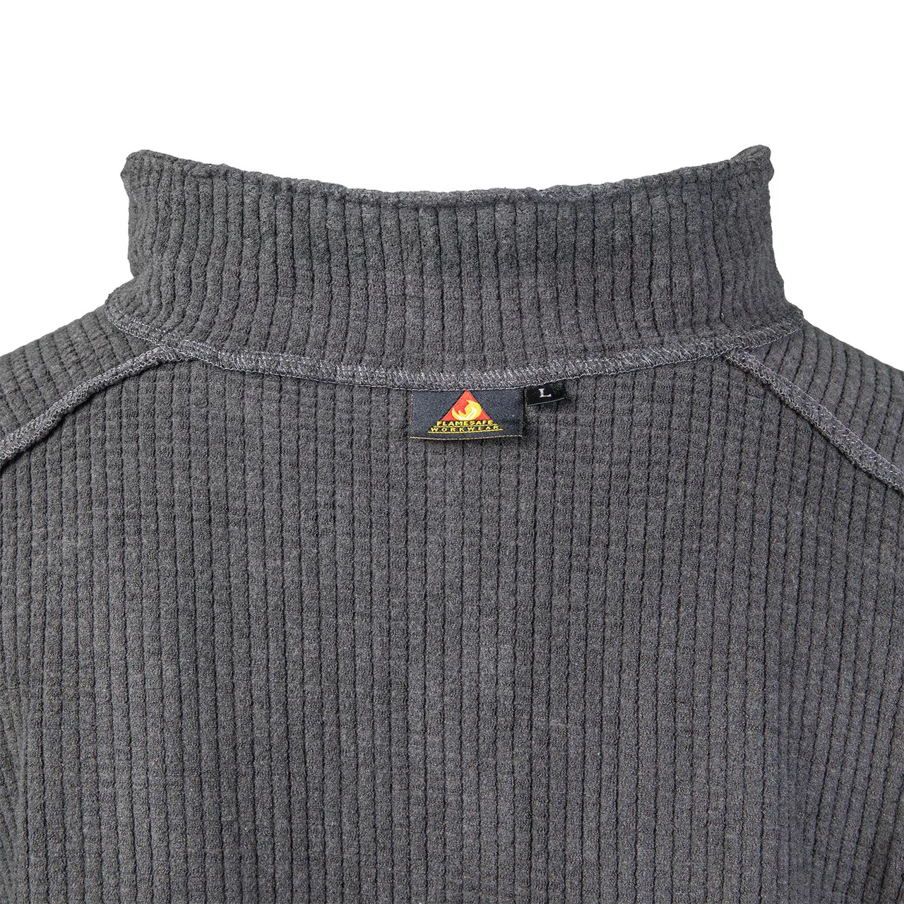 Flamesafe FR Grid Fleece Quarter-Zip Pullover Black SMAZB