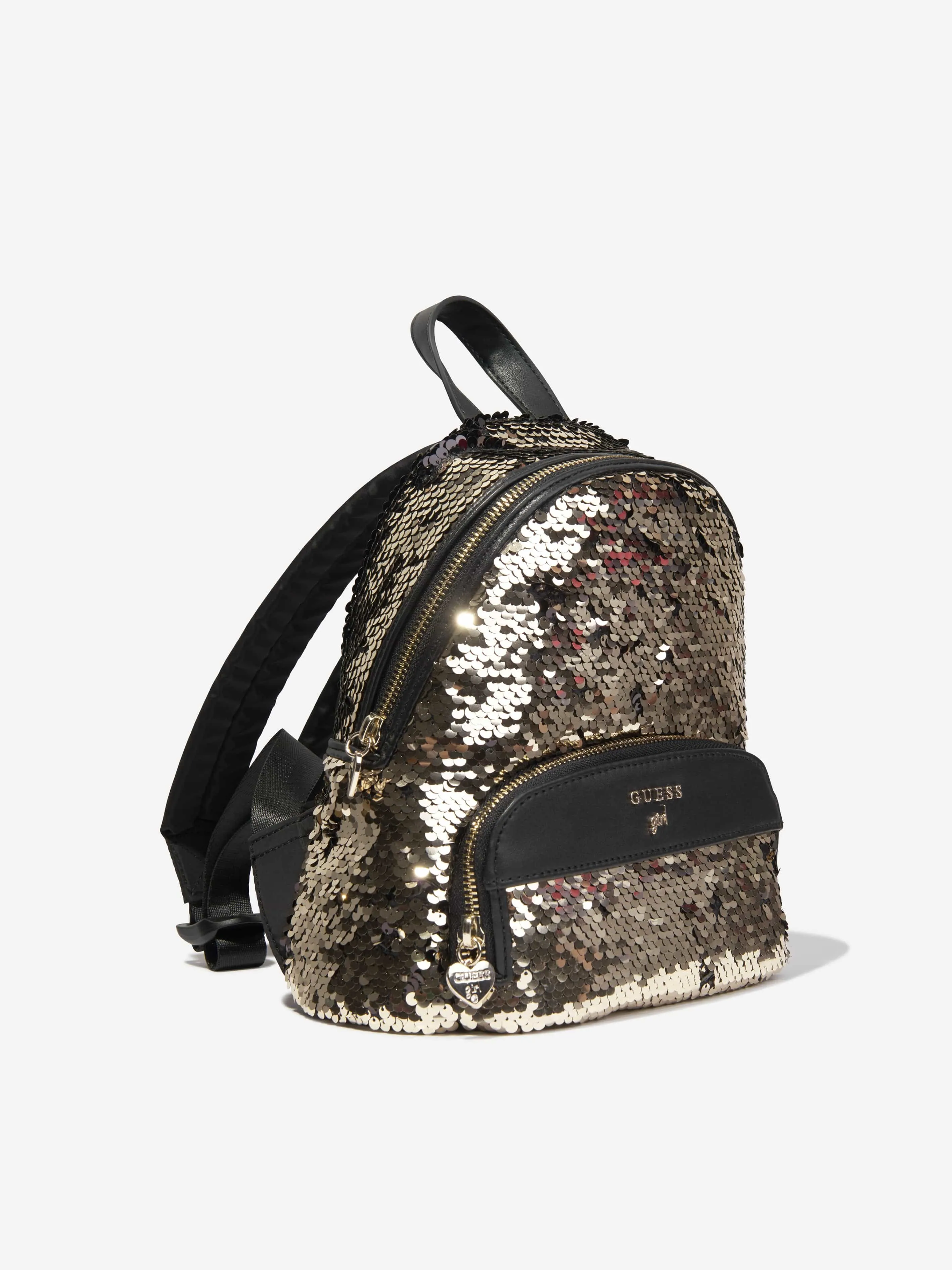 Guess Girls Flip Sequins Backpack in Black