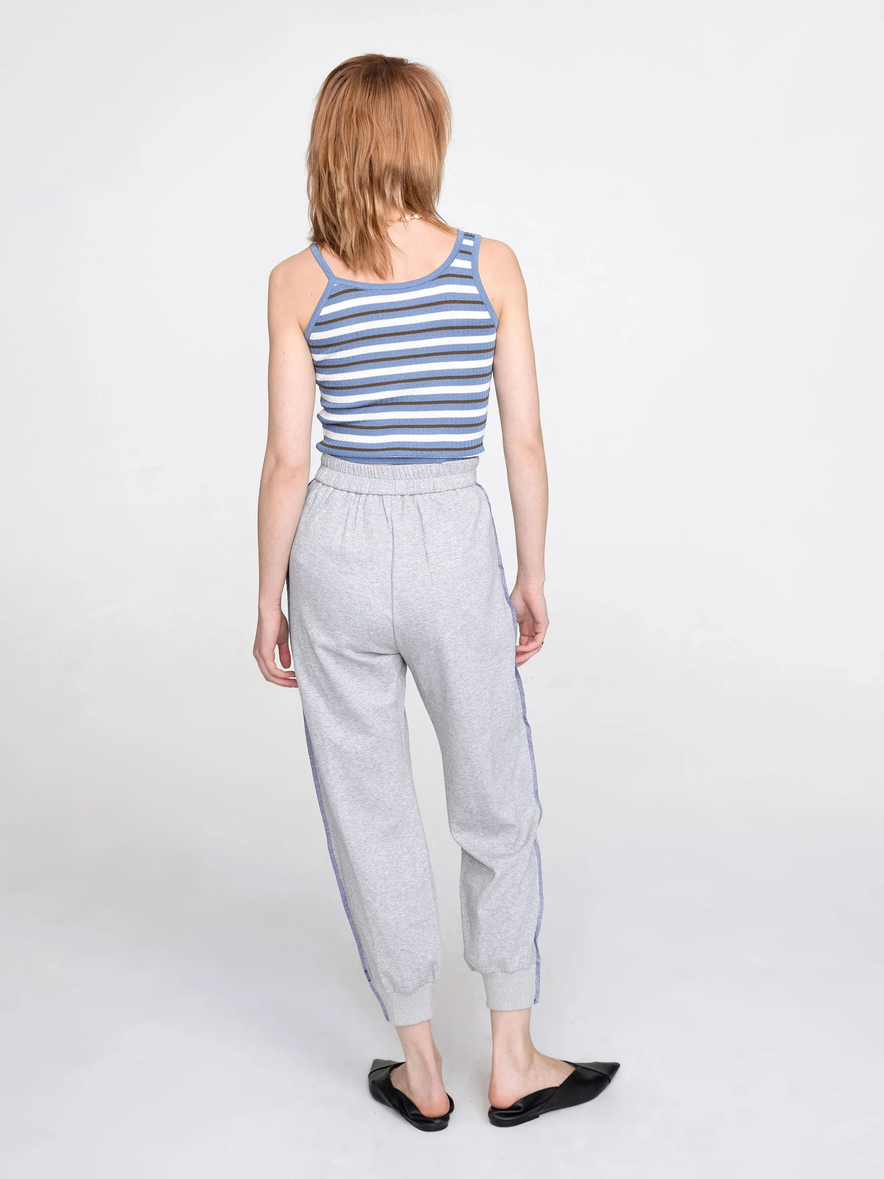 High Waisted Cuffed Pleated Trousers