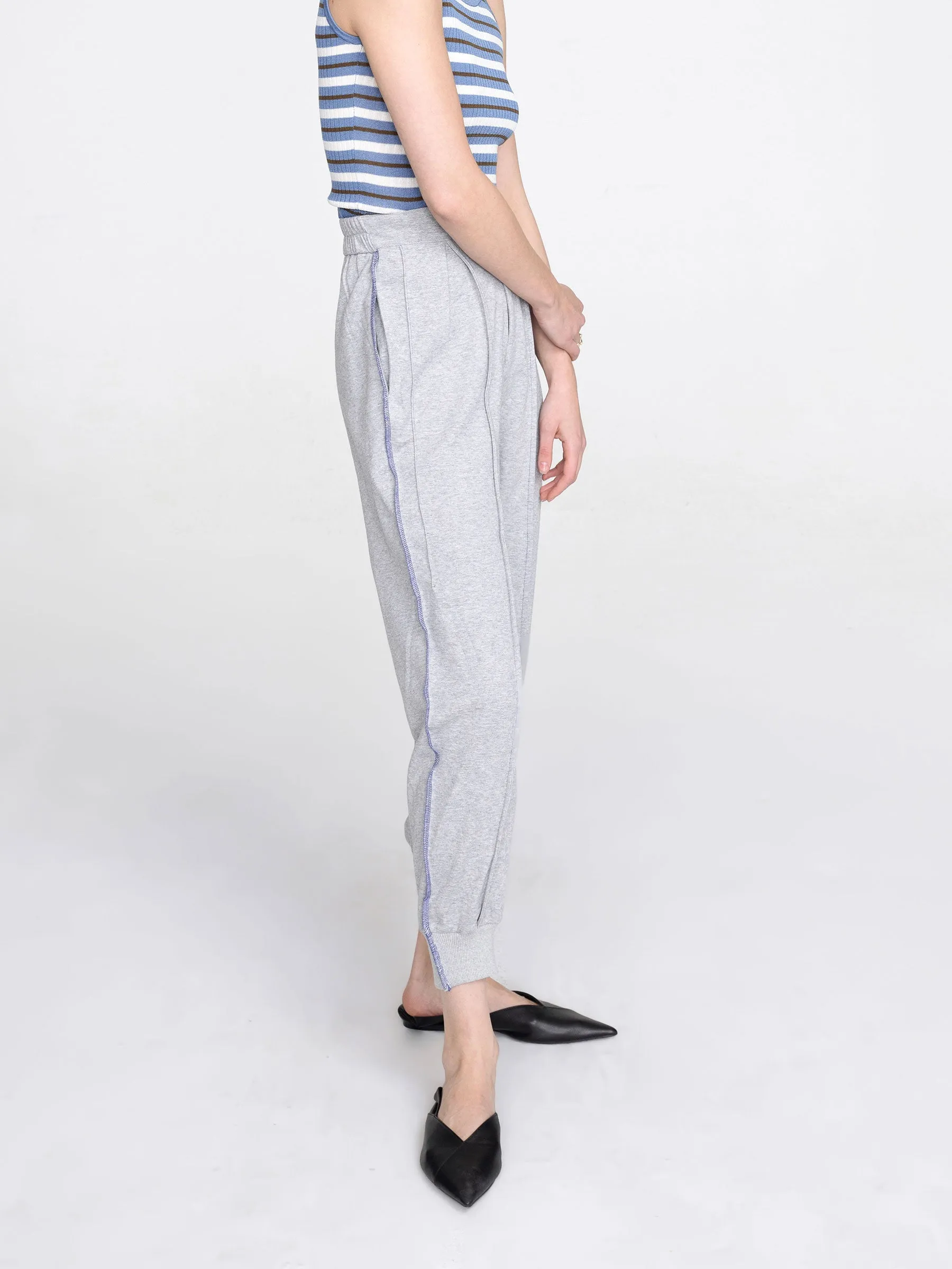 High Waisted Cuffed Pleated Trousers