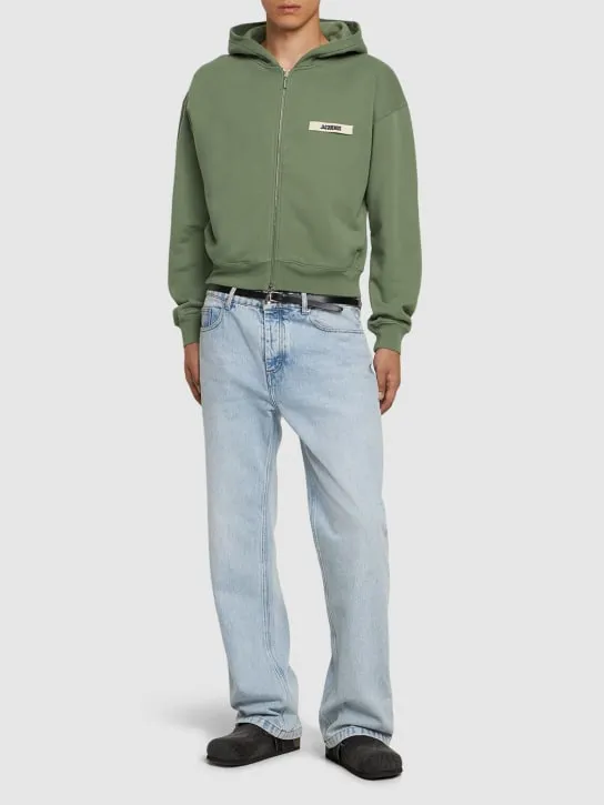 Jacquemus   Le Hoodie Gros Grain zip-up sweatshirt 