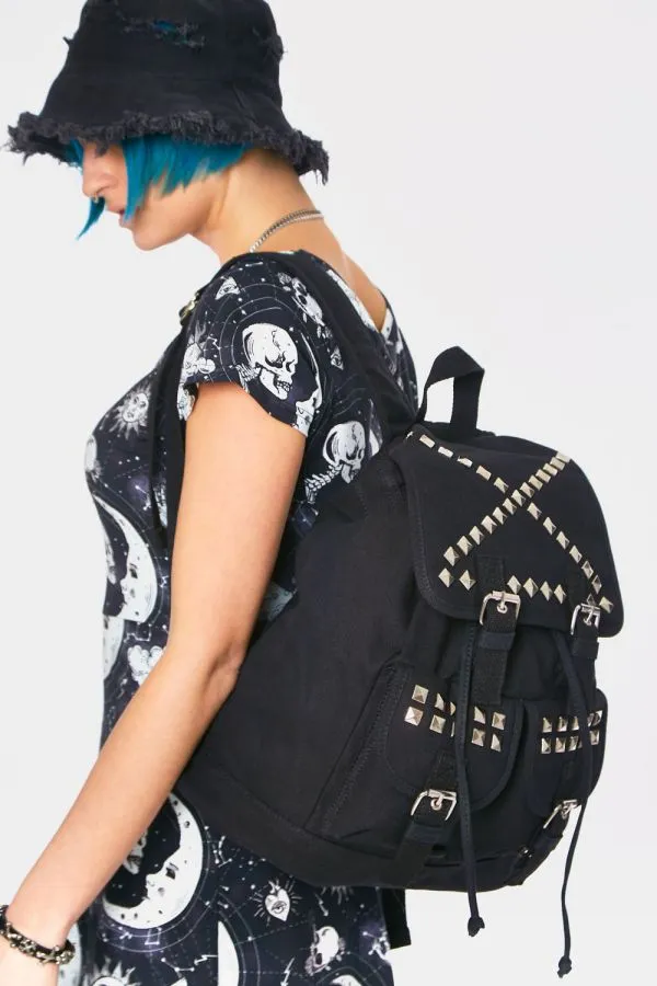 Jawbreaker -Studded Canvas Backpack | Dark Ages