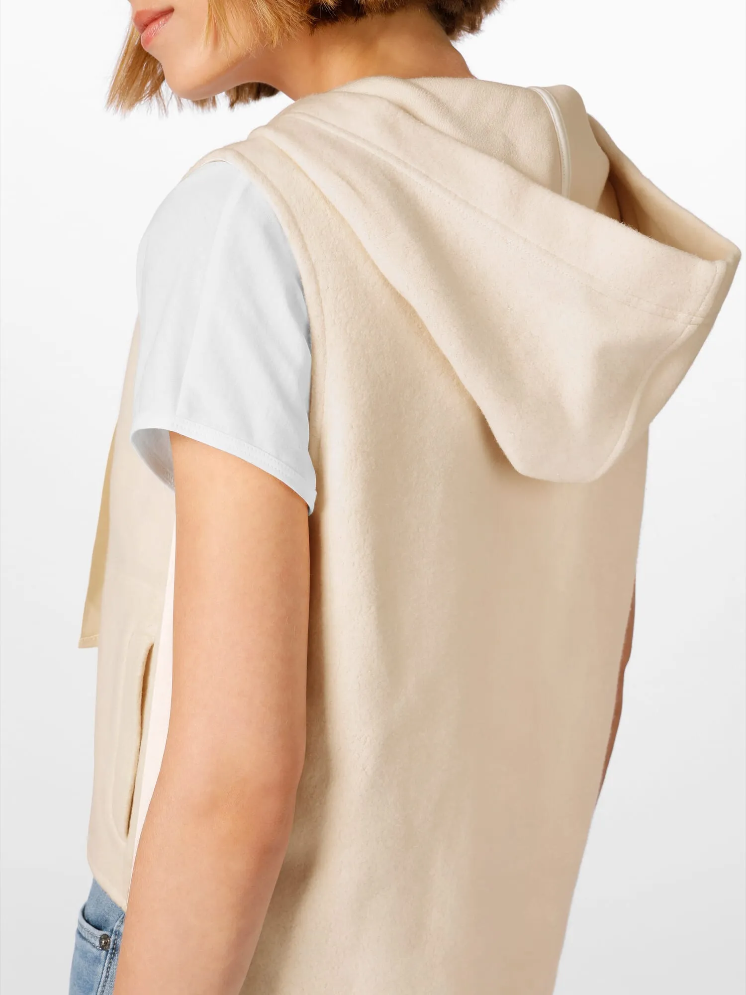 Ladies fleece vest, Natural white | Manufactum