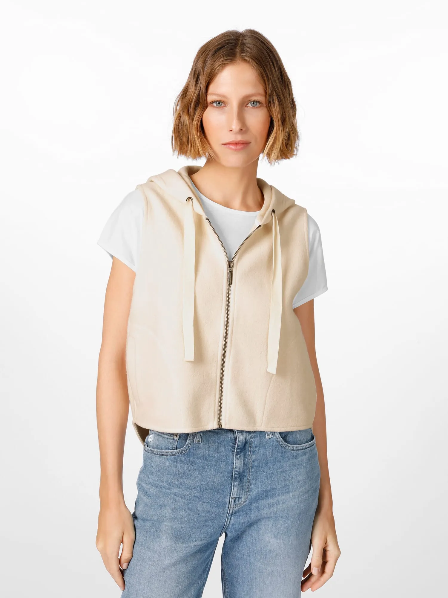 Ladies fleece vest, Natural white | Manufactum