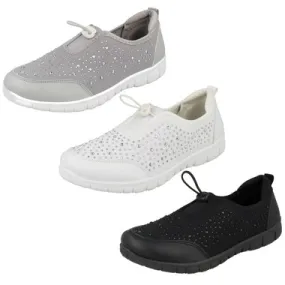 Ladies Reflex Diamante Detailed Trainers