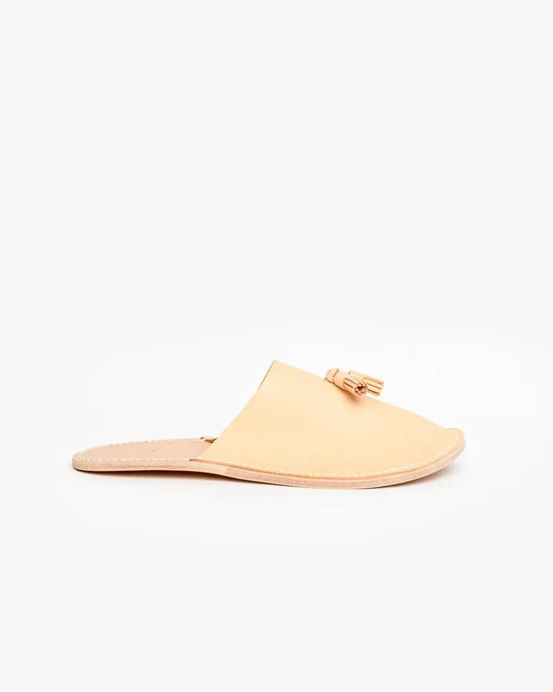 Leather Slipper in Natural