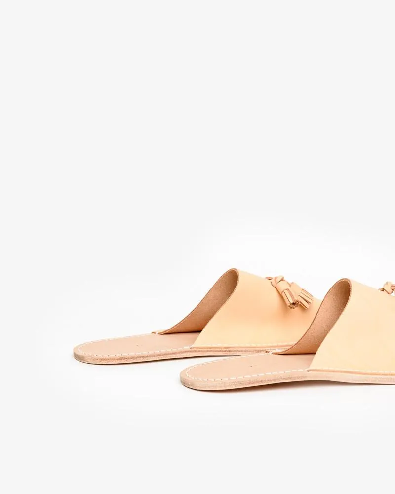 Leather Slipper in Natural