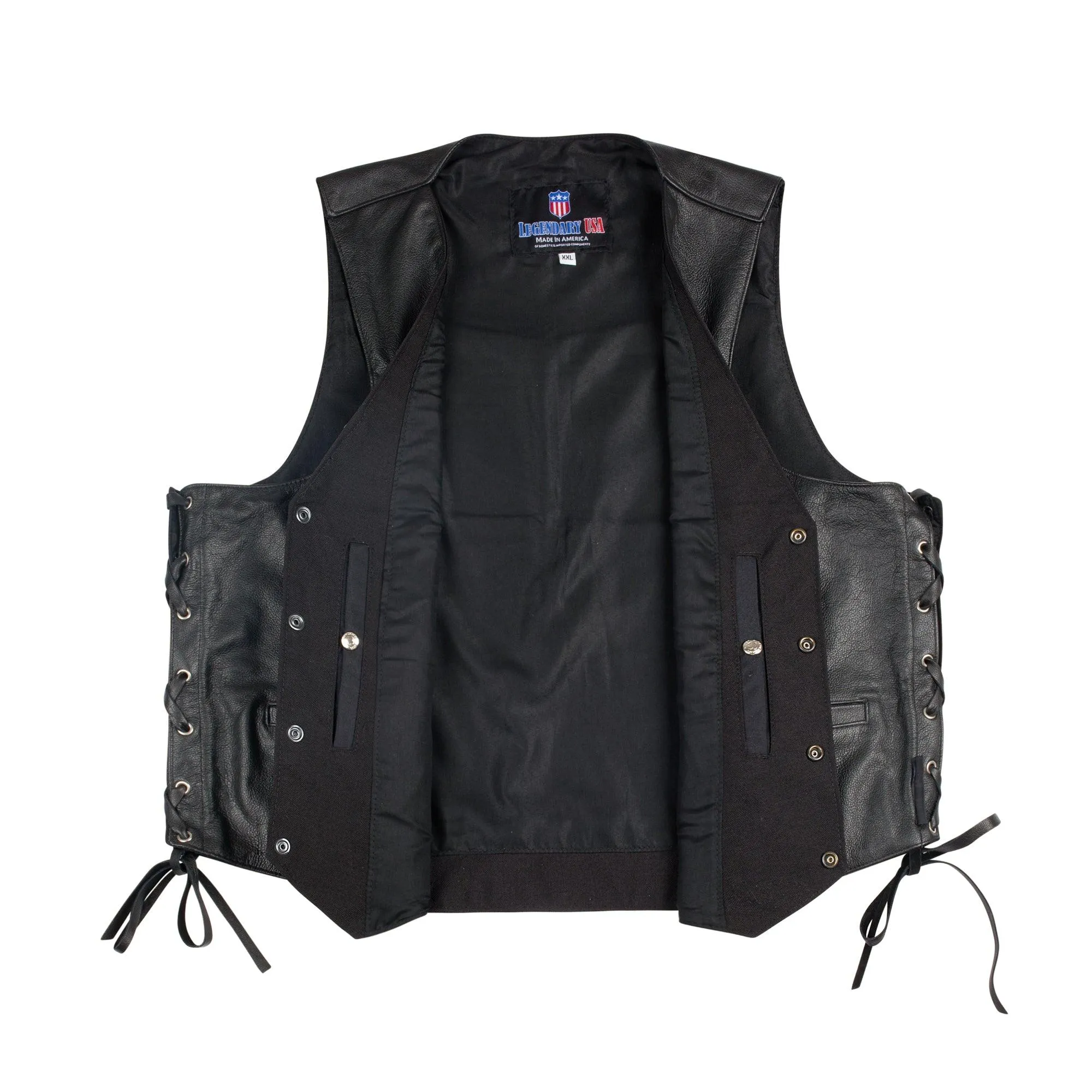 Legendary 'Gunslinger' Men's Motorcycle Leather Vest