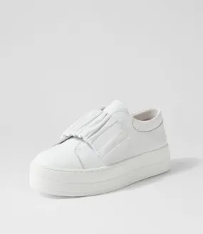 MIDAS Steller White Leather Sneakers