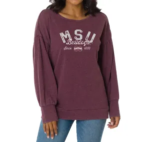 Mississippi State Bulldogs Women's Maroon Brooklyn Pullover Sweatshirt