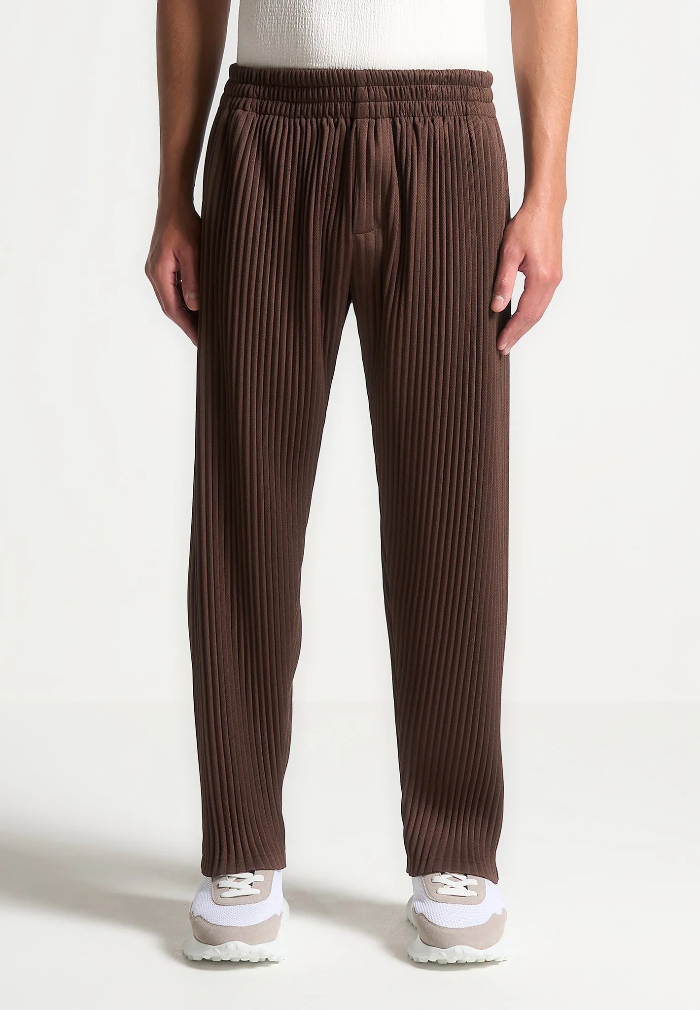 Pleated Trousers - Brown